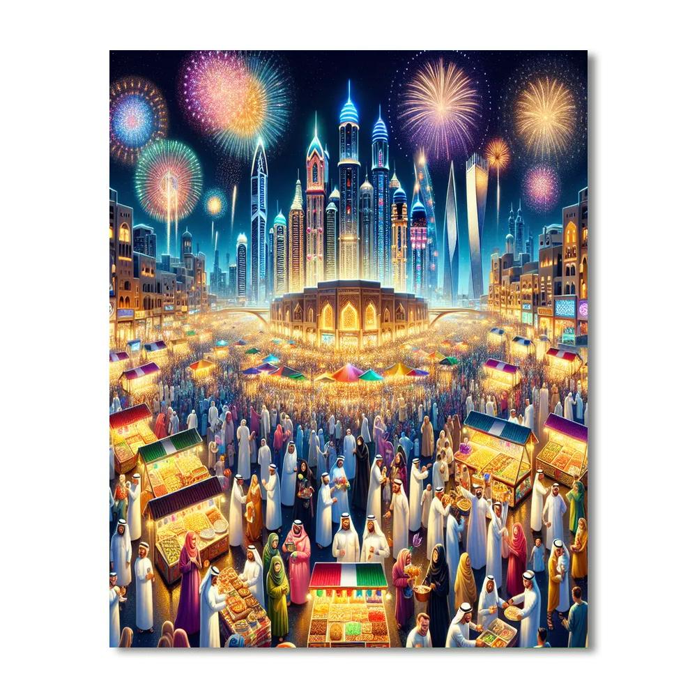 Eid Festival - United Arab Emirates Painting By Numbers Kit