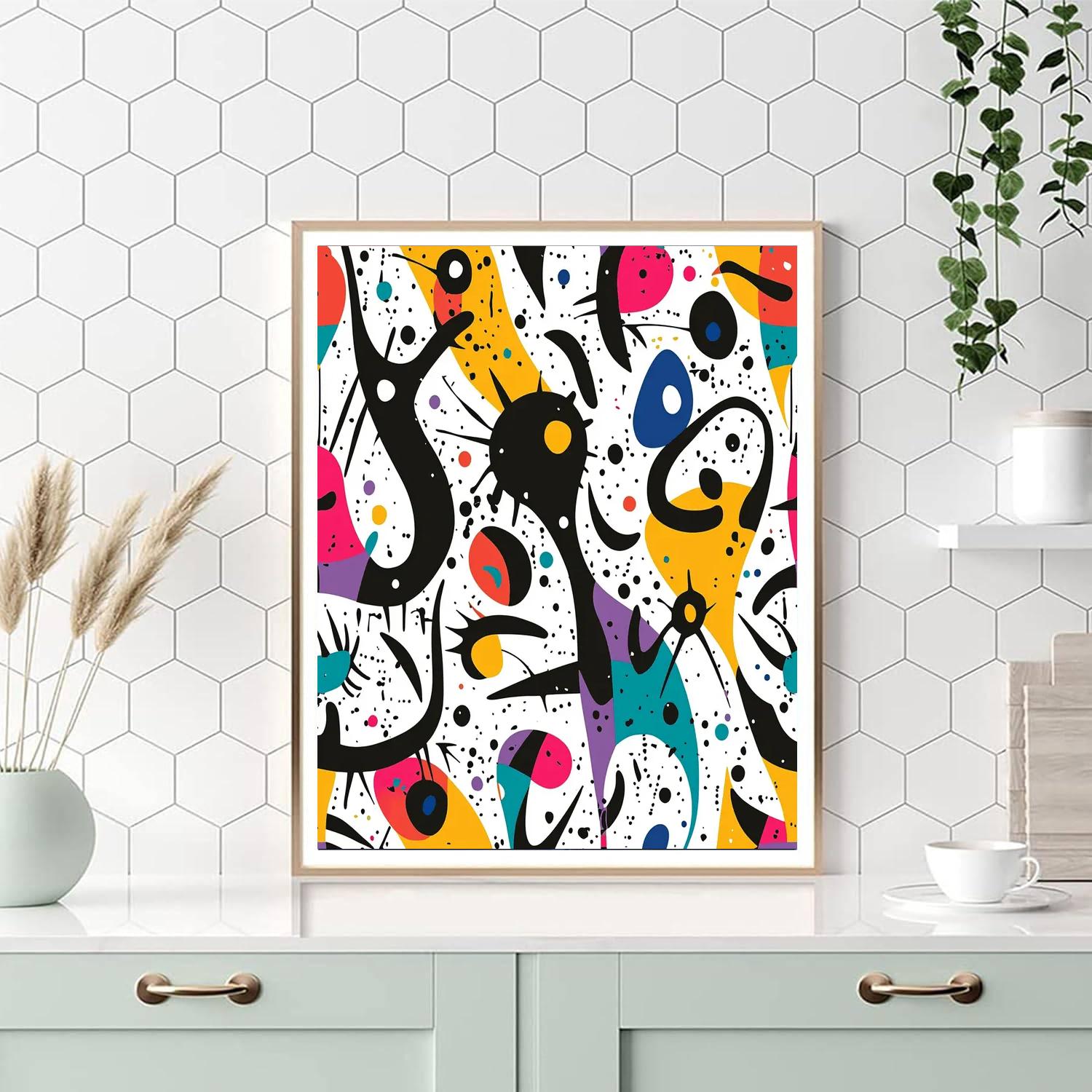 Joan Miró Inspired Imaginary Creatures  Paint By Color