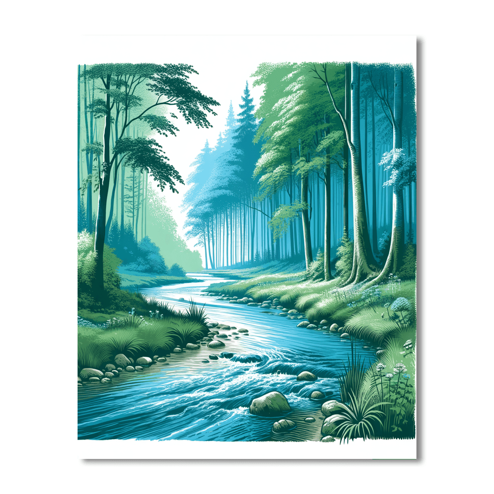 Cascading Stream Paint By Numbers Kits