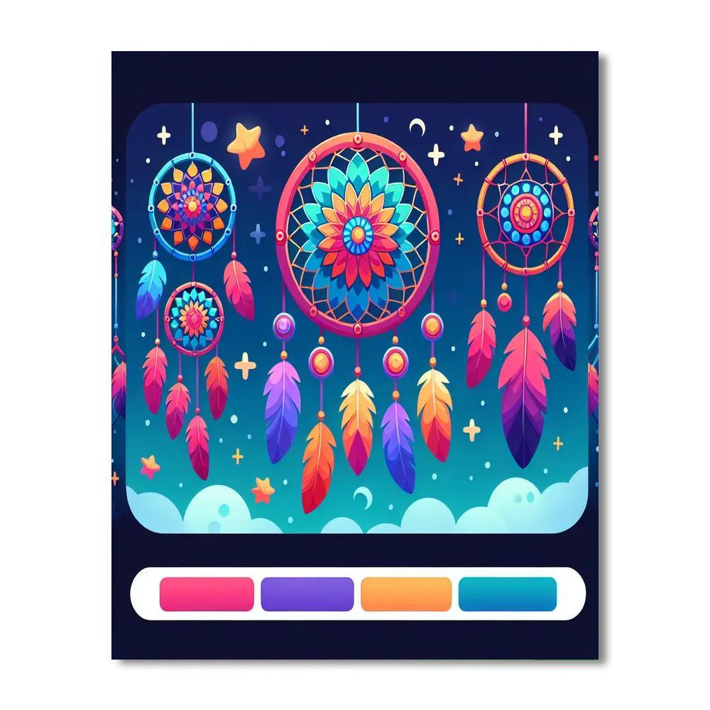 Mystical Dream Catchers Numbered Painting Kits