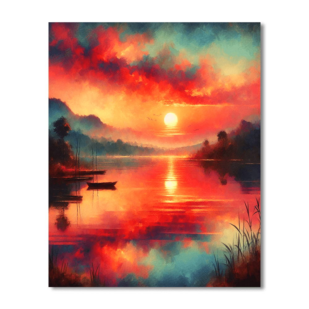 Charming Sunset Paint By Color