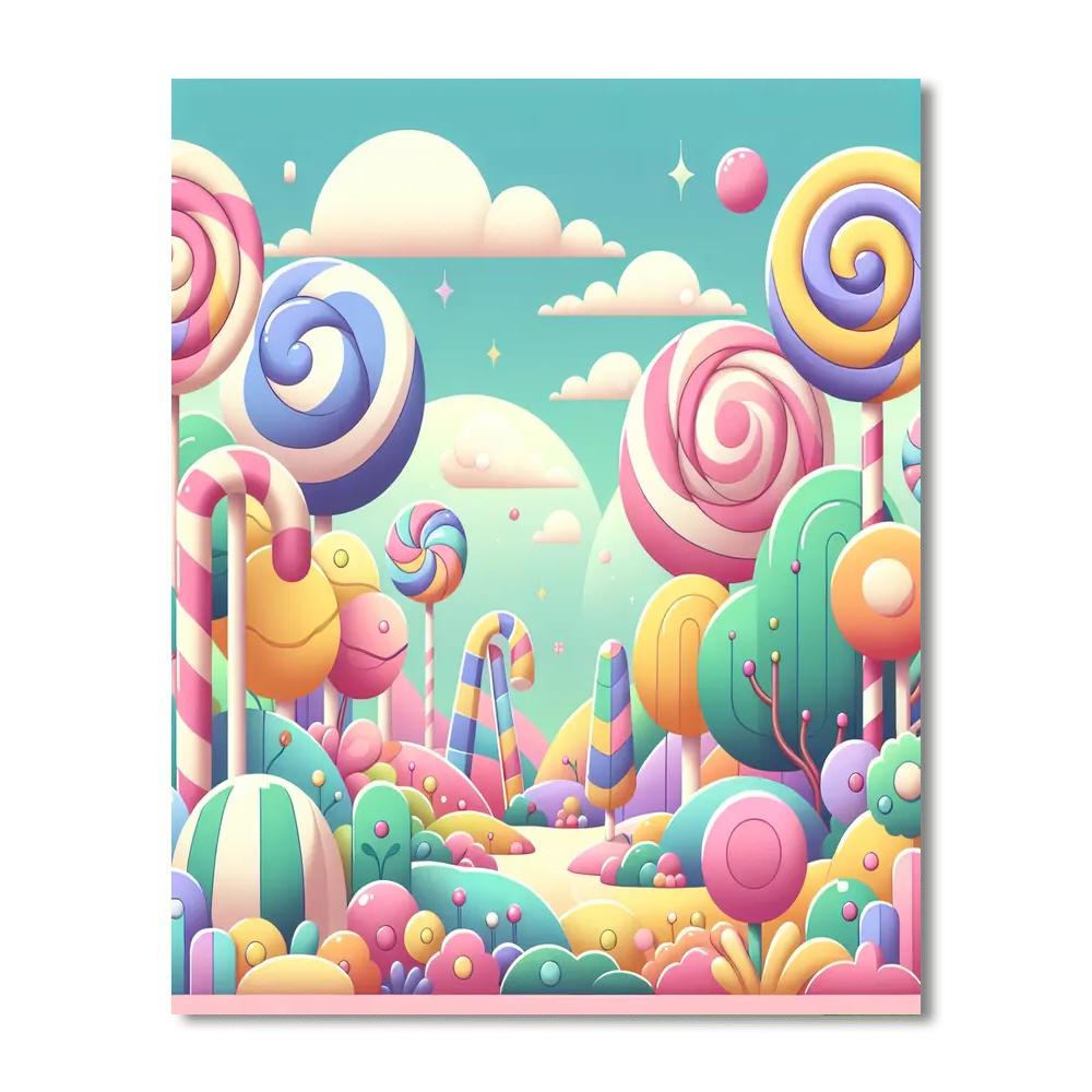 Candy Land Paint By Numbers Art