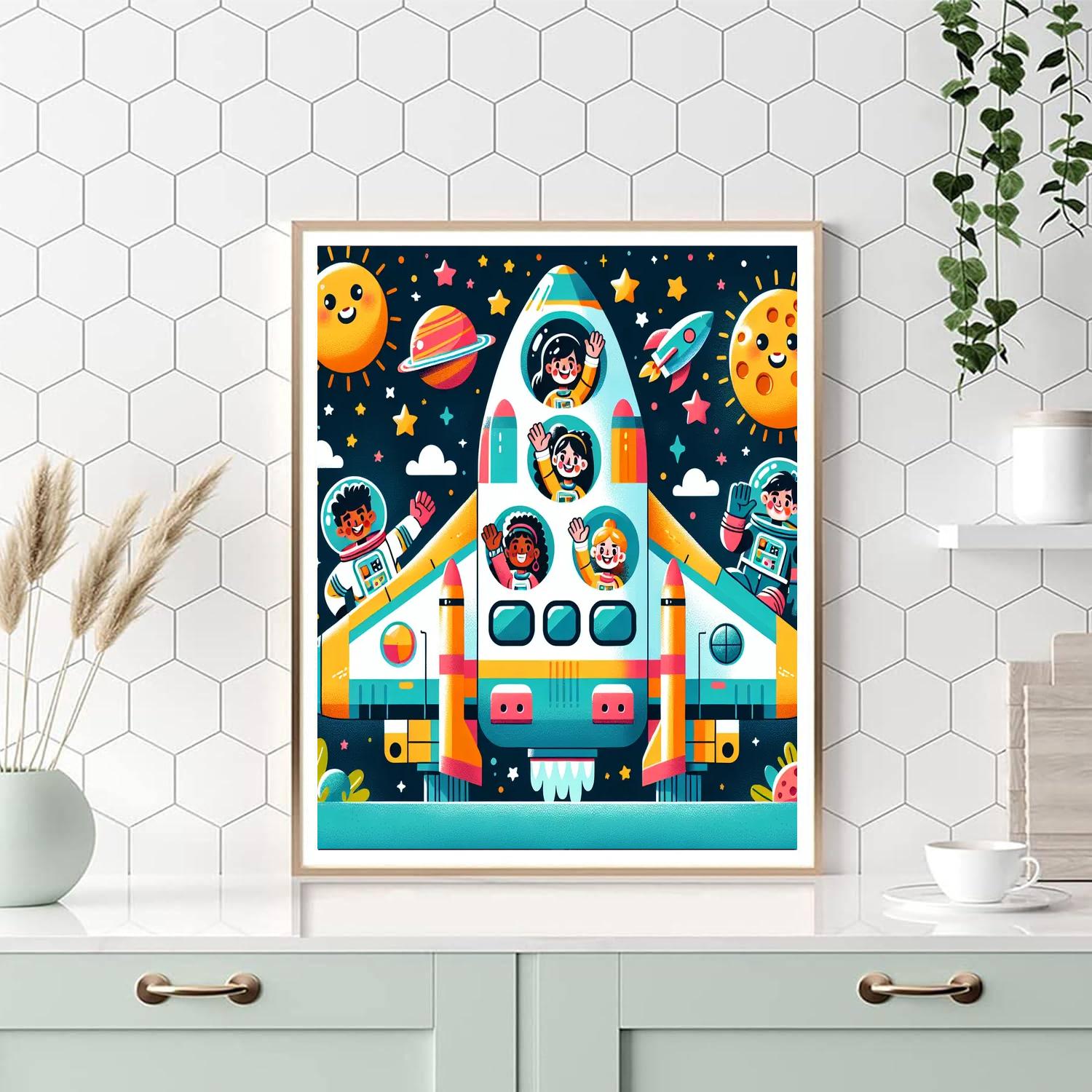 Space Shuttle Soiree Paint By Numbers Kits