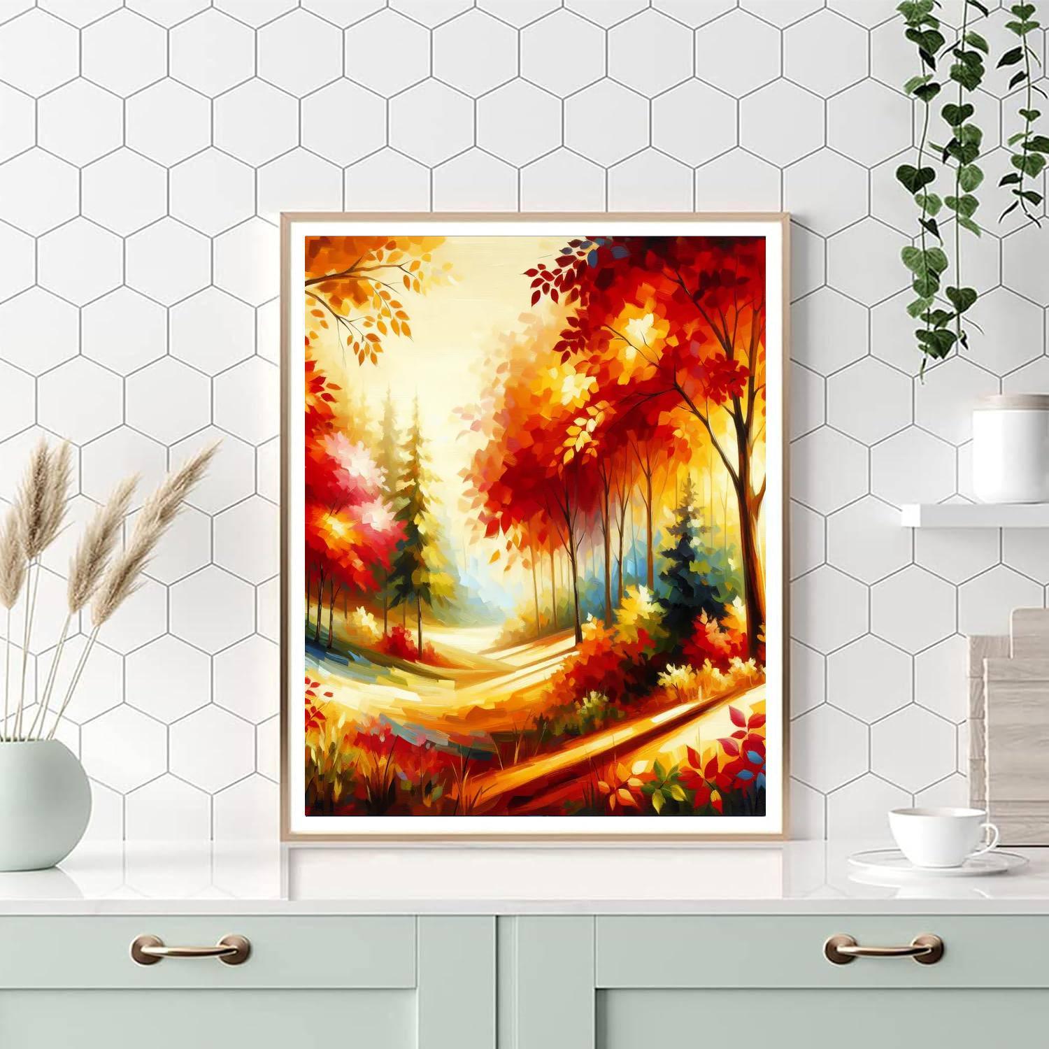 Radiant Autumn Colors Painting Number Kit