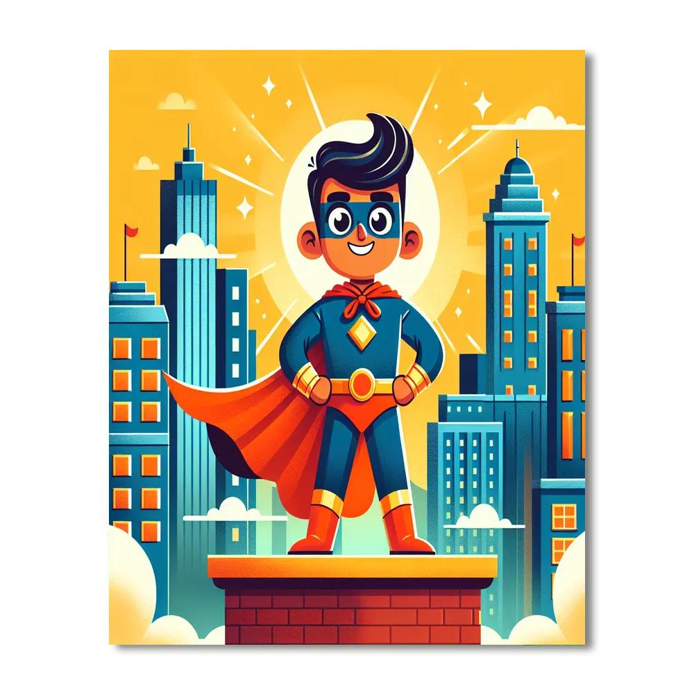 Superhero Sidekick DIY Paint By Numbers