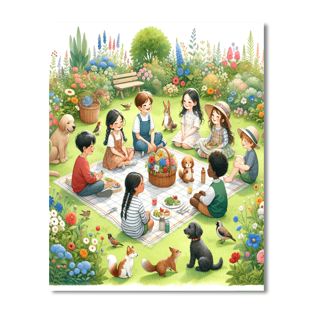 Garden Picnic - DIY Painting By Numbers Kit