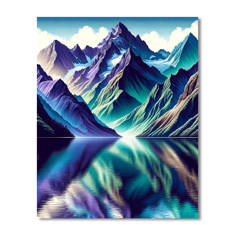 Mystical Mountain Reflections Paint By Numbers