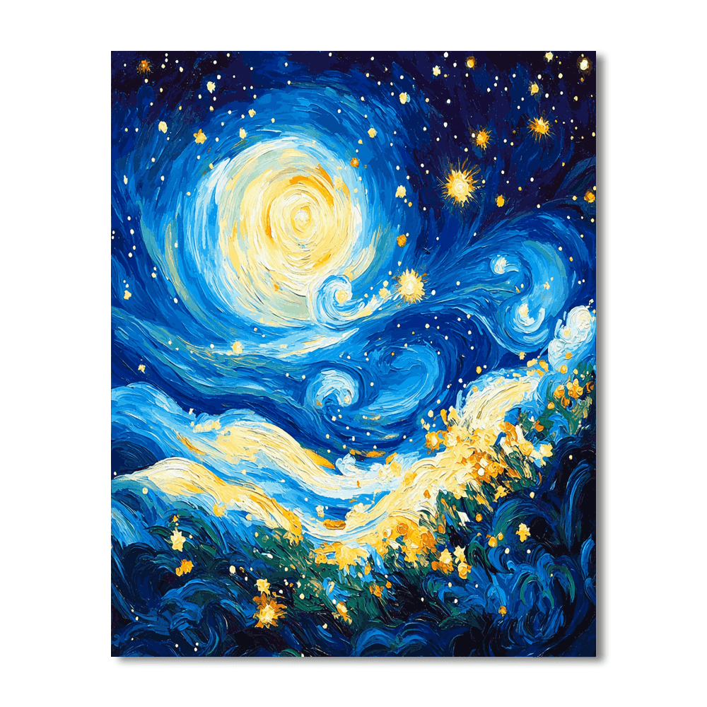 Vincent Van Gogh Inspired Cosmic Connection  Paint By Numbers Art