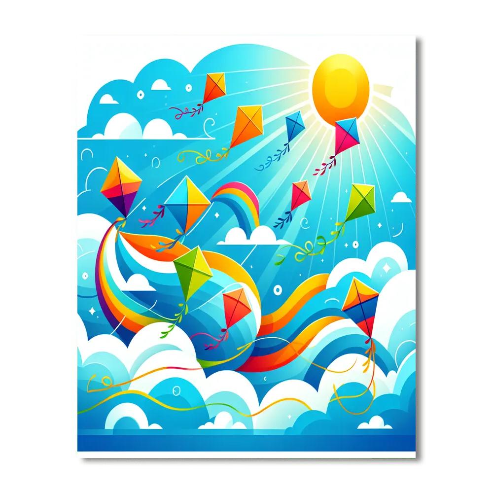 Kite Adventure Numbered Painting Kits