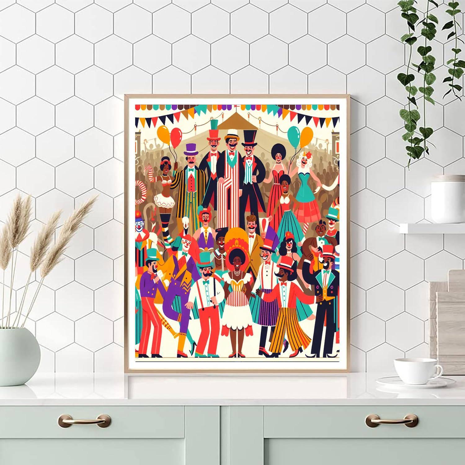 Magical Circus Parade Painting By Numbers Kit
