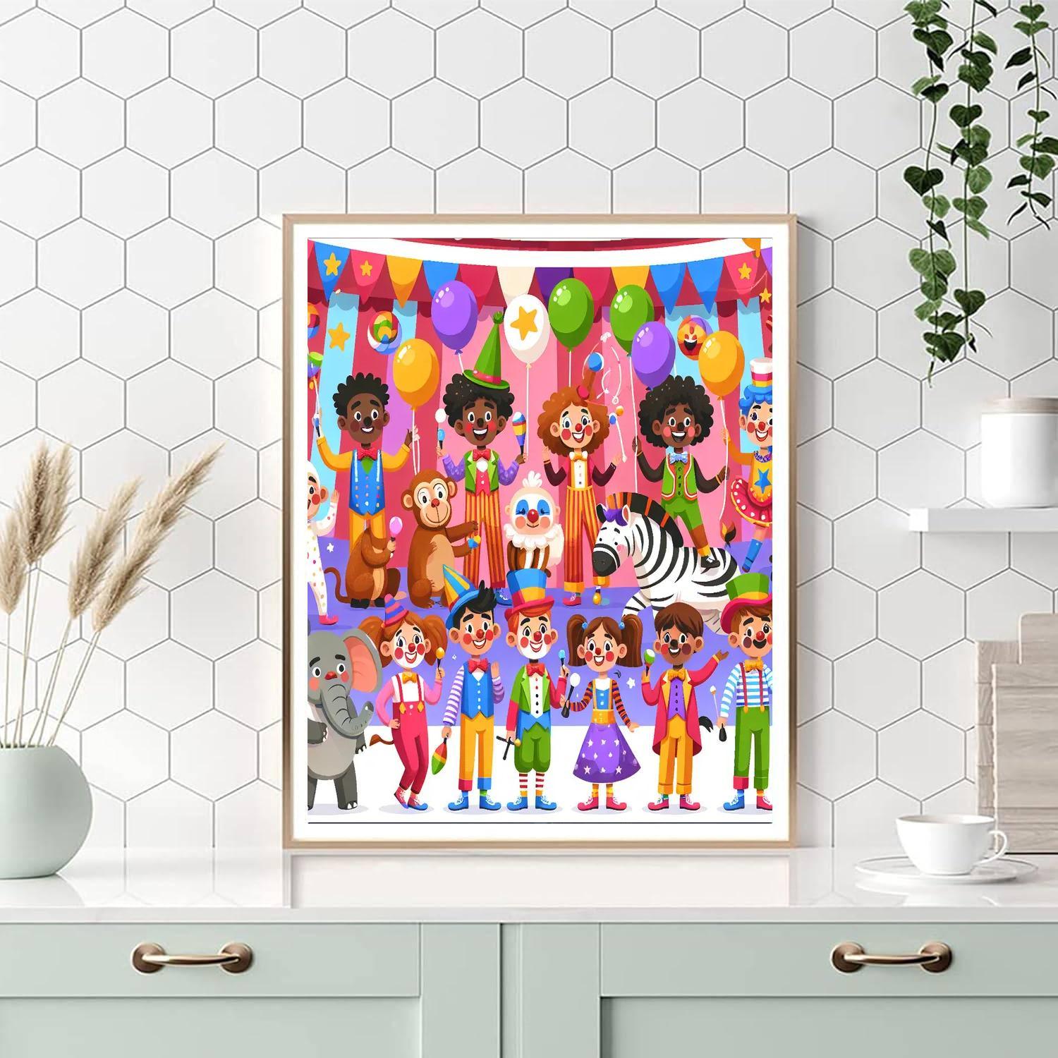 Silly Circus Parade Paint By Number