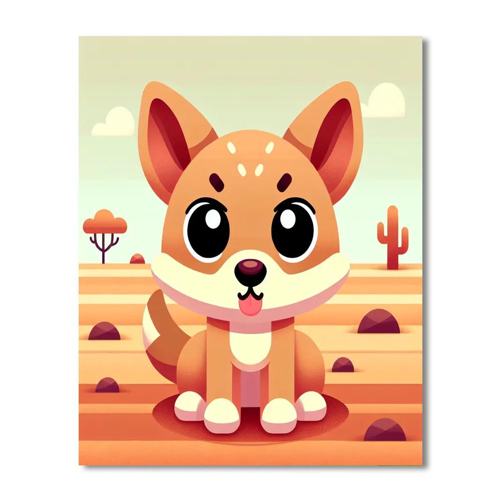 Daring Dingo Pup Paint By Numbers Art