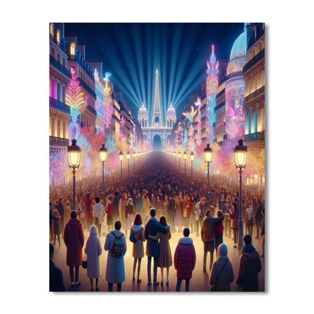 Lights Over New Paris Painting Number Kit