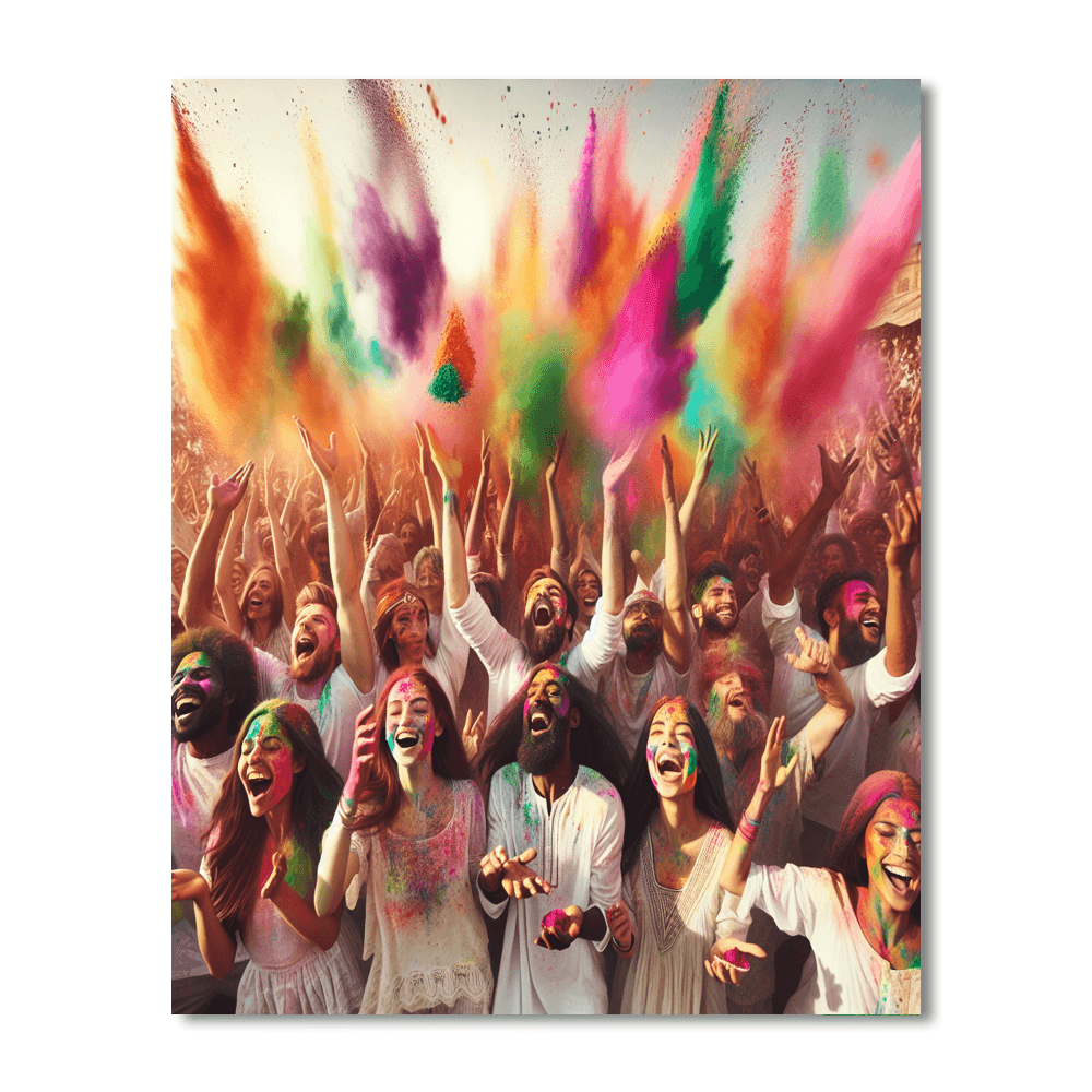 Festival Of Colors (holi) Paint By Numbers Art
