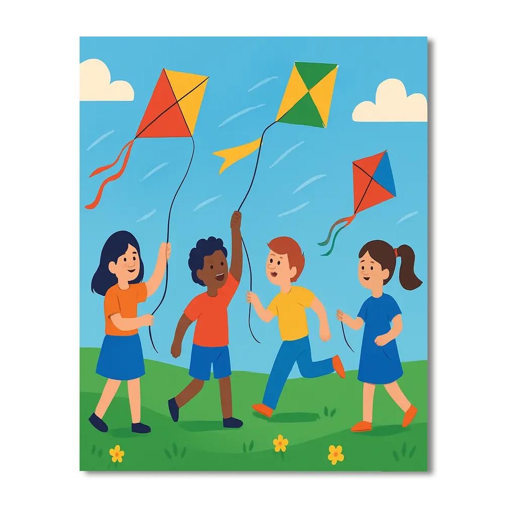 Windy Kite Festival Painting By Numbers Kit