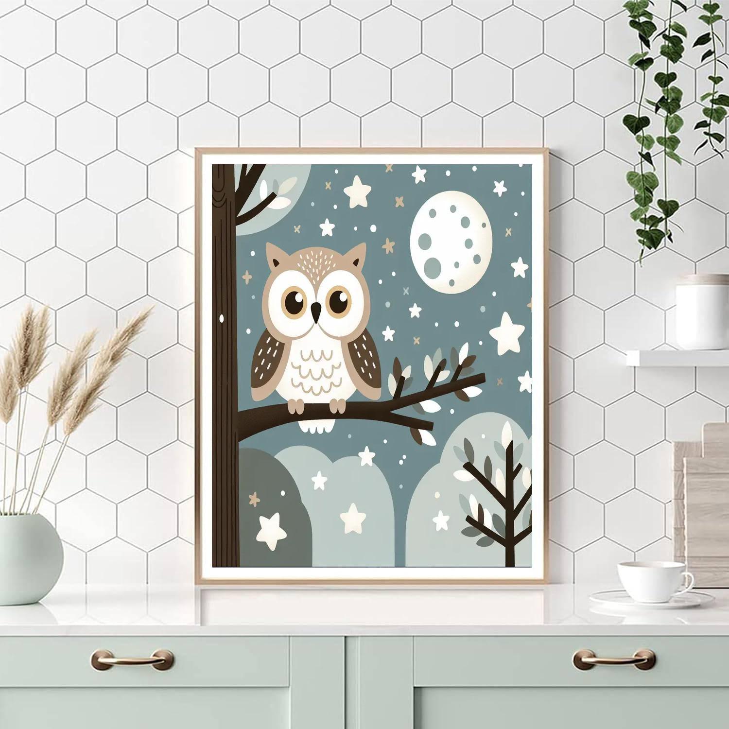 Curious Night Owl Paint By Numbers Art