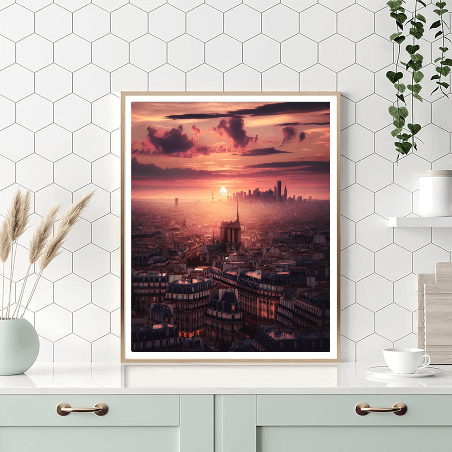 Romantic Parisian Sunset Painting By Numbers Kit