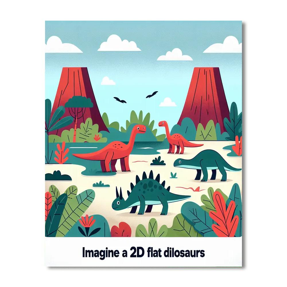 Prehistoric Adventure Painting Number Kit
