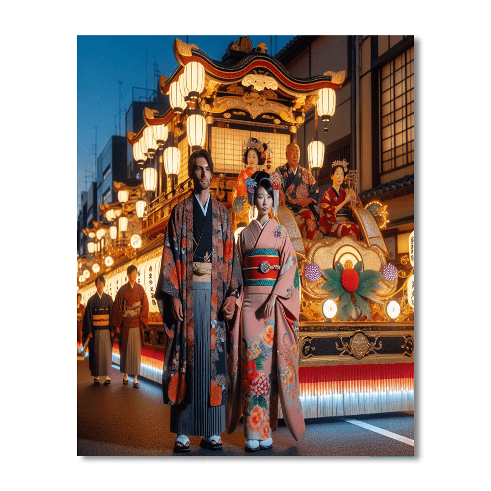 Gion Matsuri Festival - Japan Number Painting