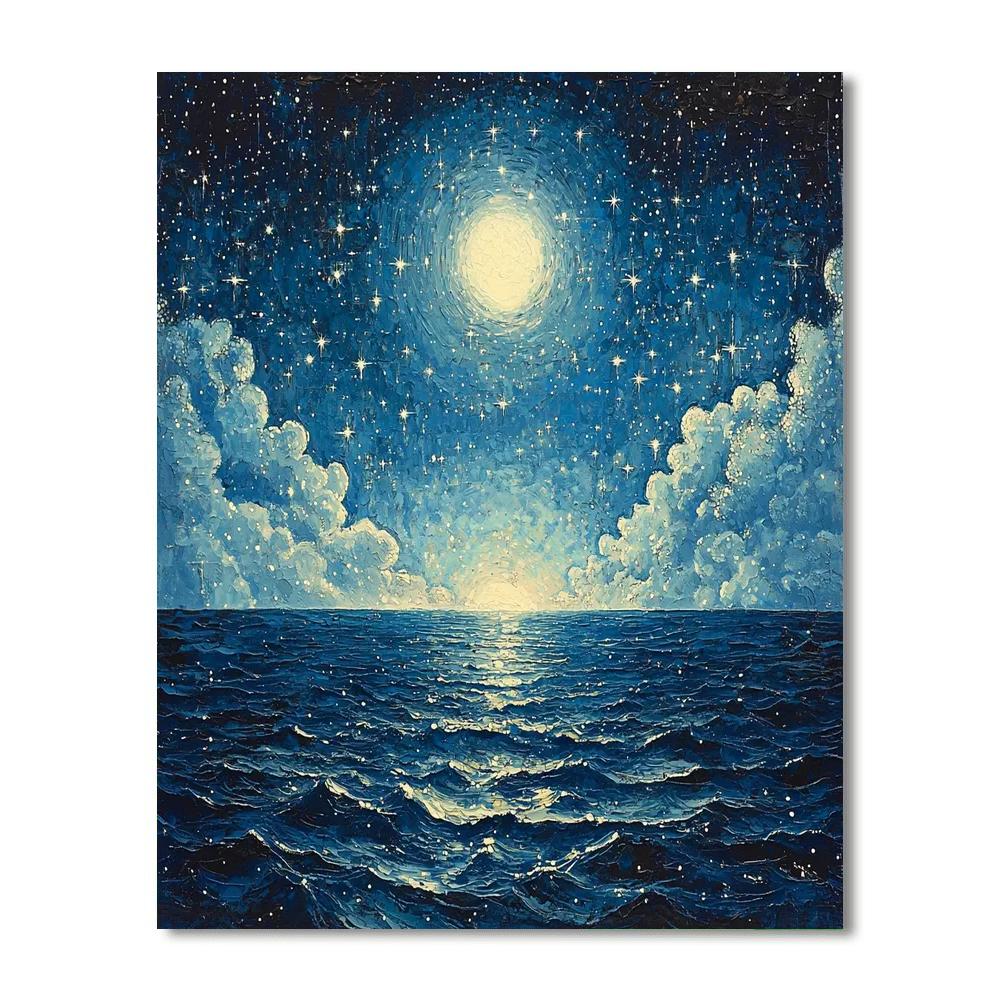 René Magritte Inspired Astral Enigma  Paint By Numbers Kits