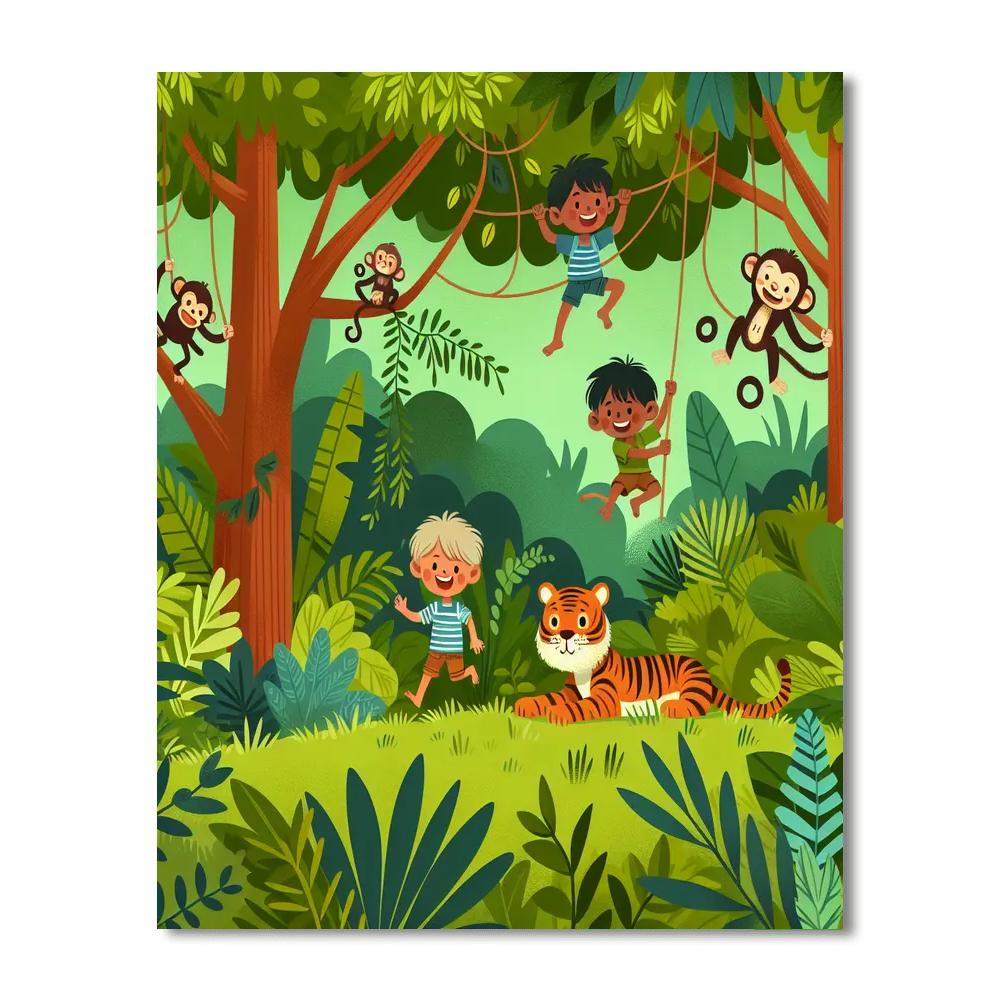 Wild Jungle Rumble Number Painting