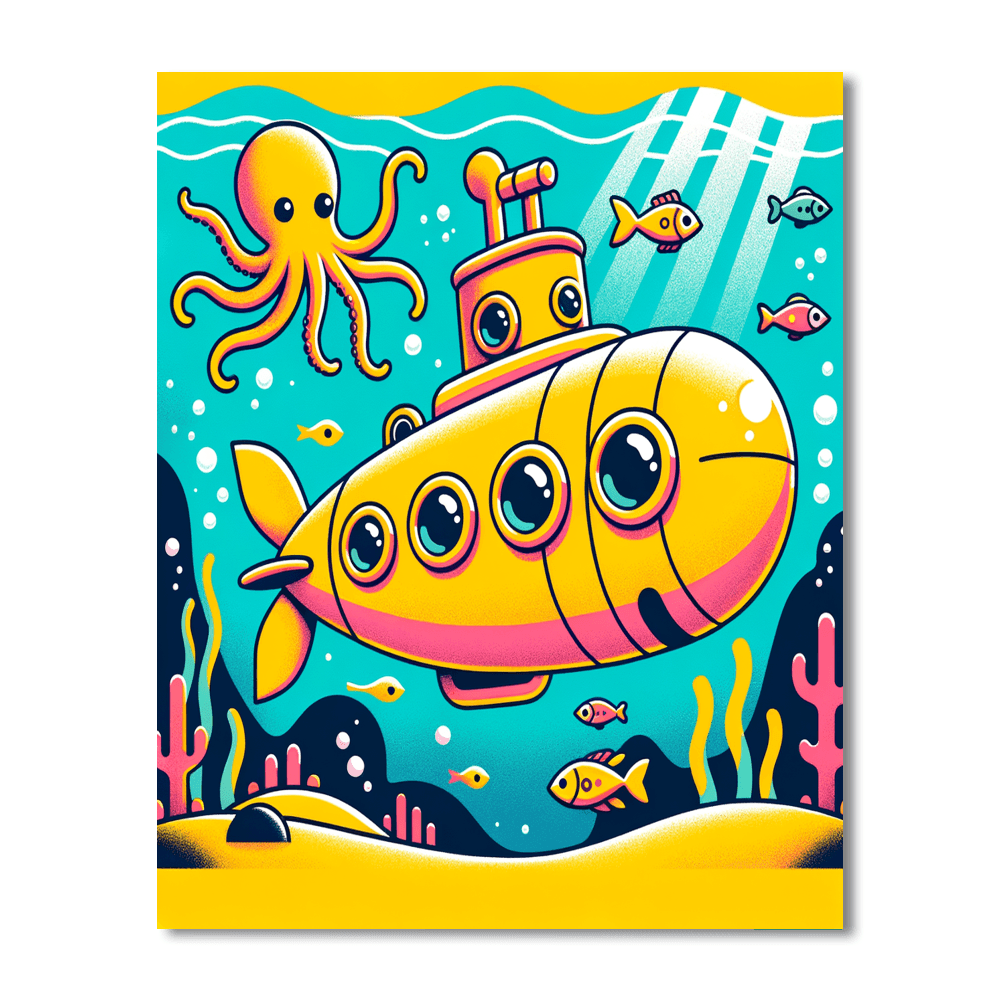 Underwater Submarine Quest Numbered Painting Kits