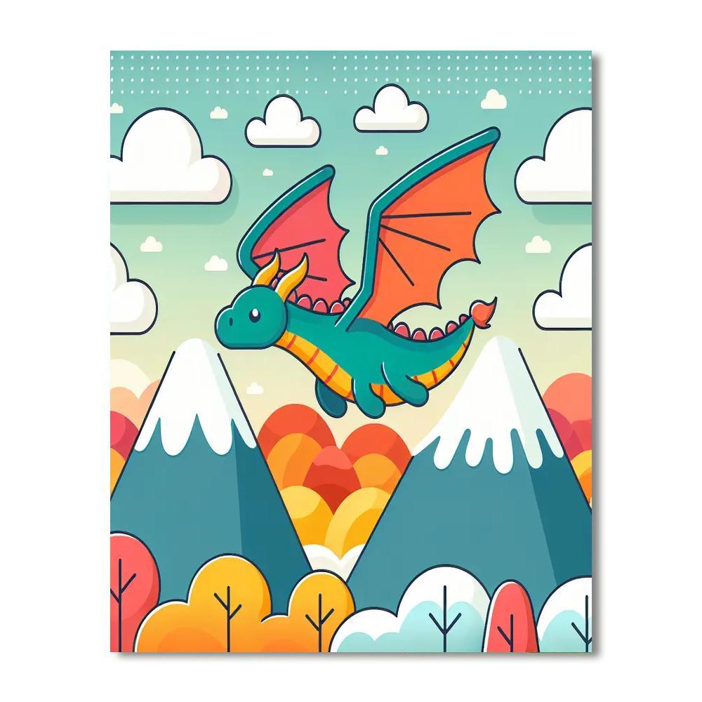 Enchanted Dragon Realm Paint By Numbers Art