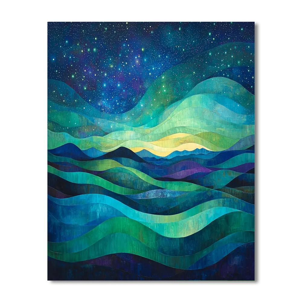 Georges Seurat Inspired Radiant Aurora Reverie  Painting Number Kit