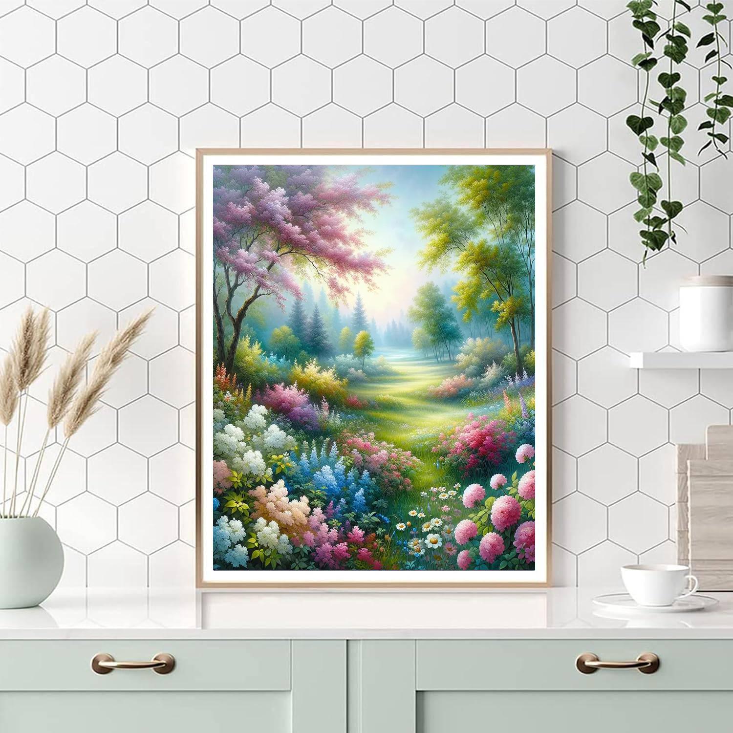 Gentle Meadow In Spring Number Painting