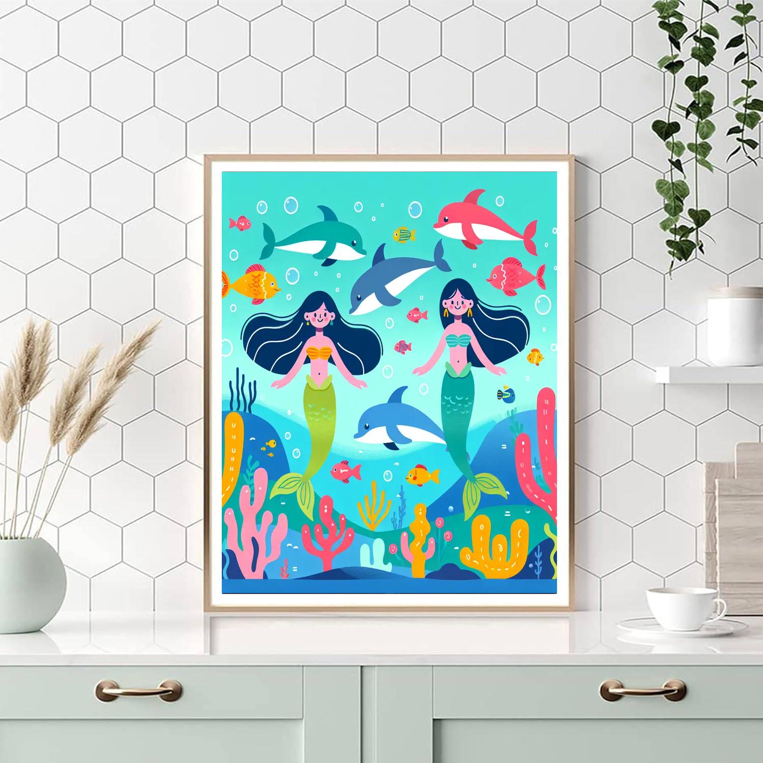 Seaside Mermaid Escapade DIY Paint By Numbers