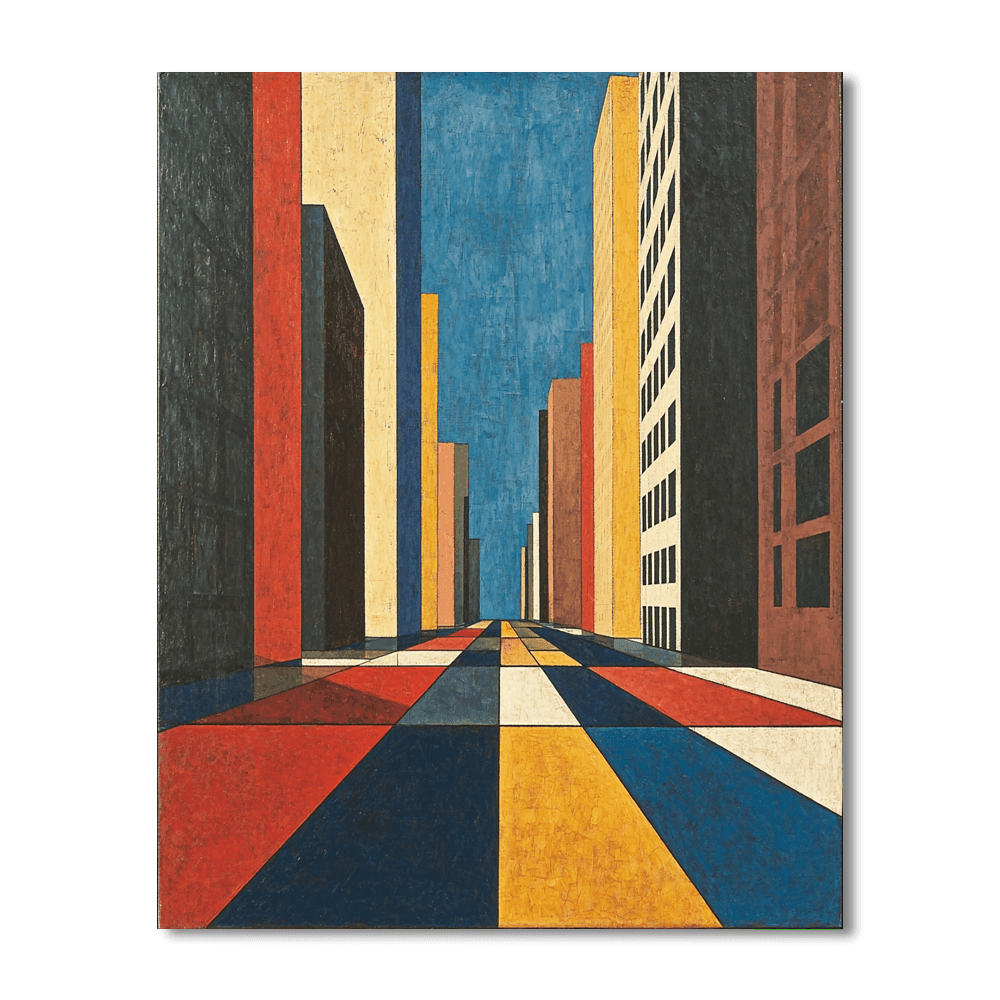 Piet Mondrian Inspired Avant-garde Metropolis  Paint By Numbers