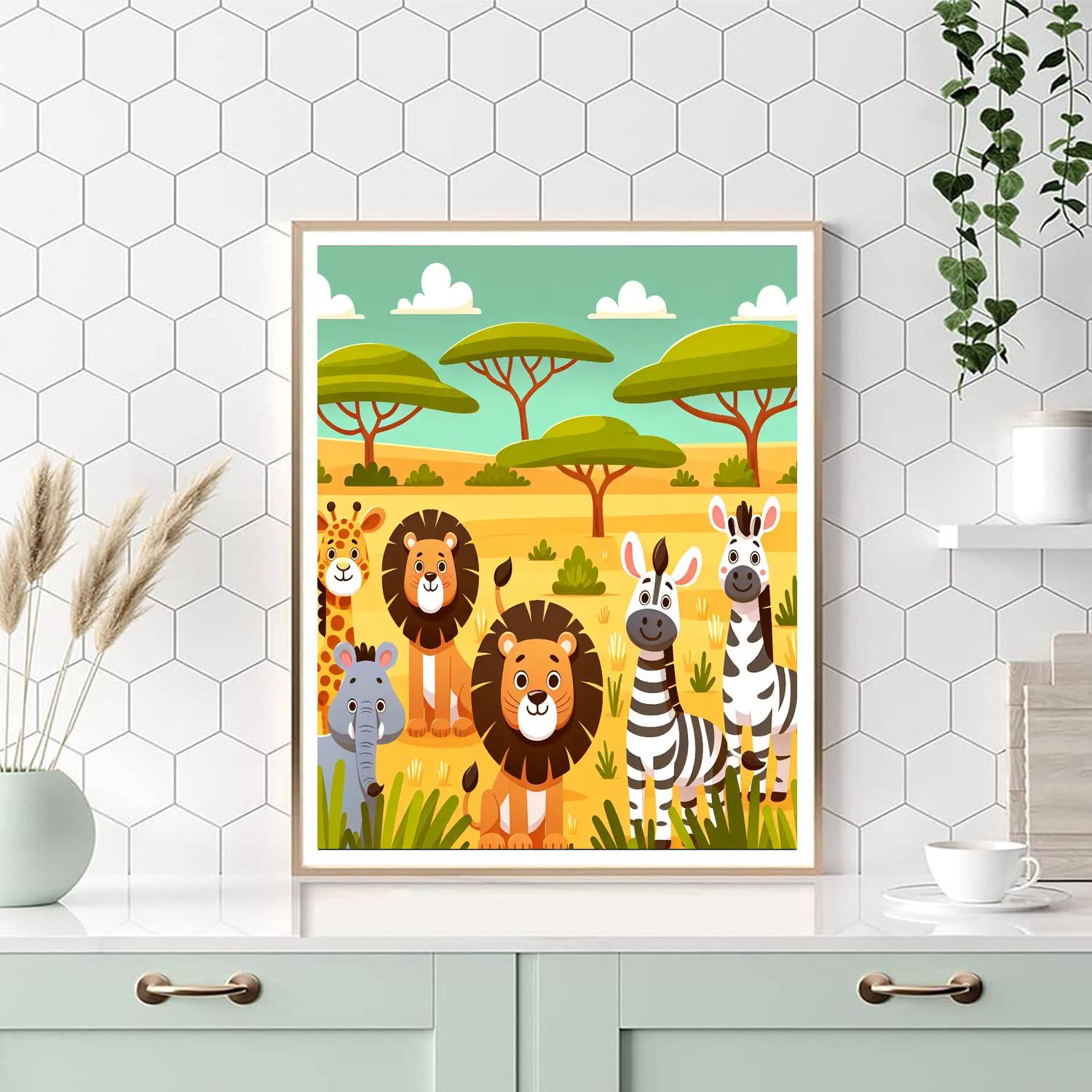 Safari Animal Bonanza DIY Paint By Numbers