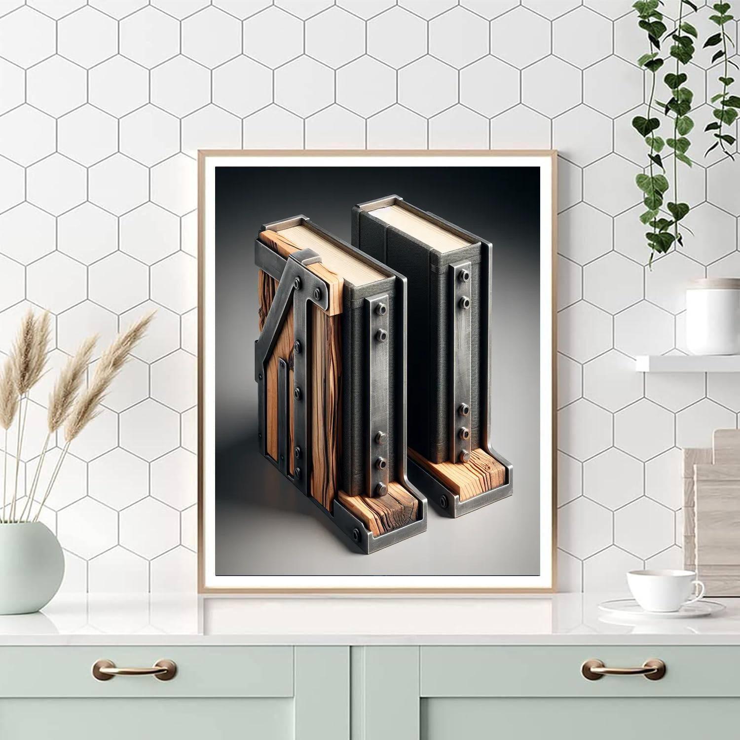 Industrial Chic Bookends Paint By Number
