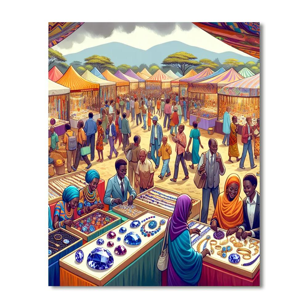 Tanzanite Festival - Arusha, Tanzania Number Painting