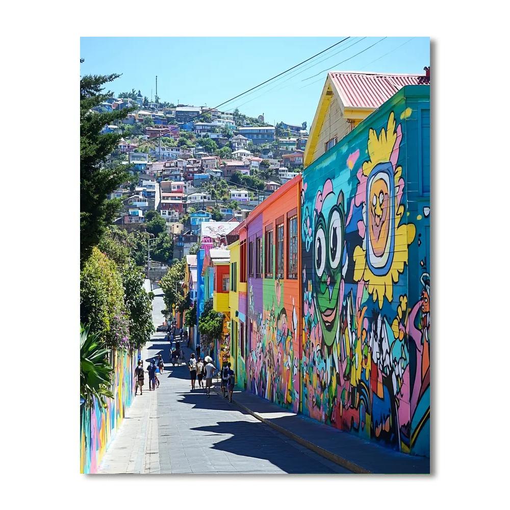 Street Art Tour In Valparaiso Number Painting