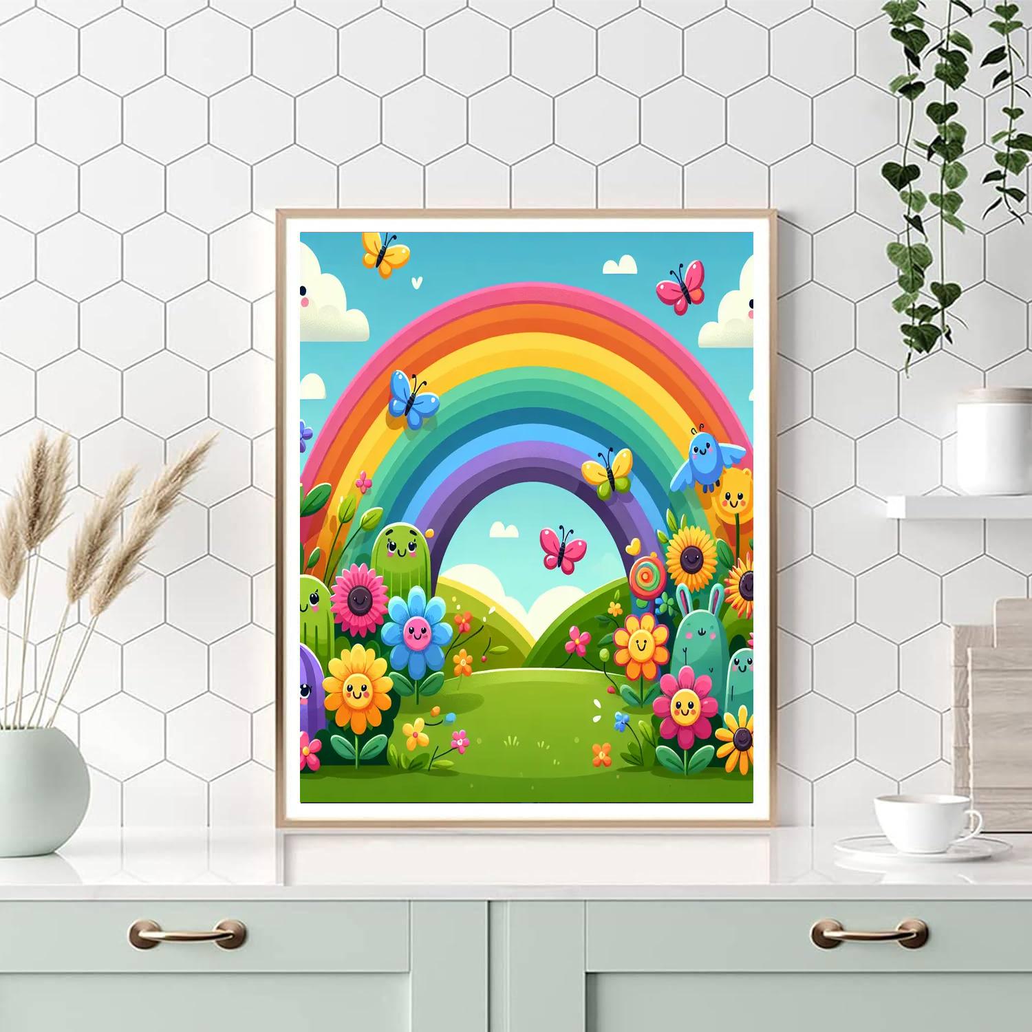 Rainbow Wonderland Paint By Numbers Art