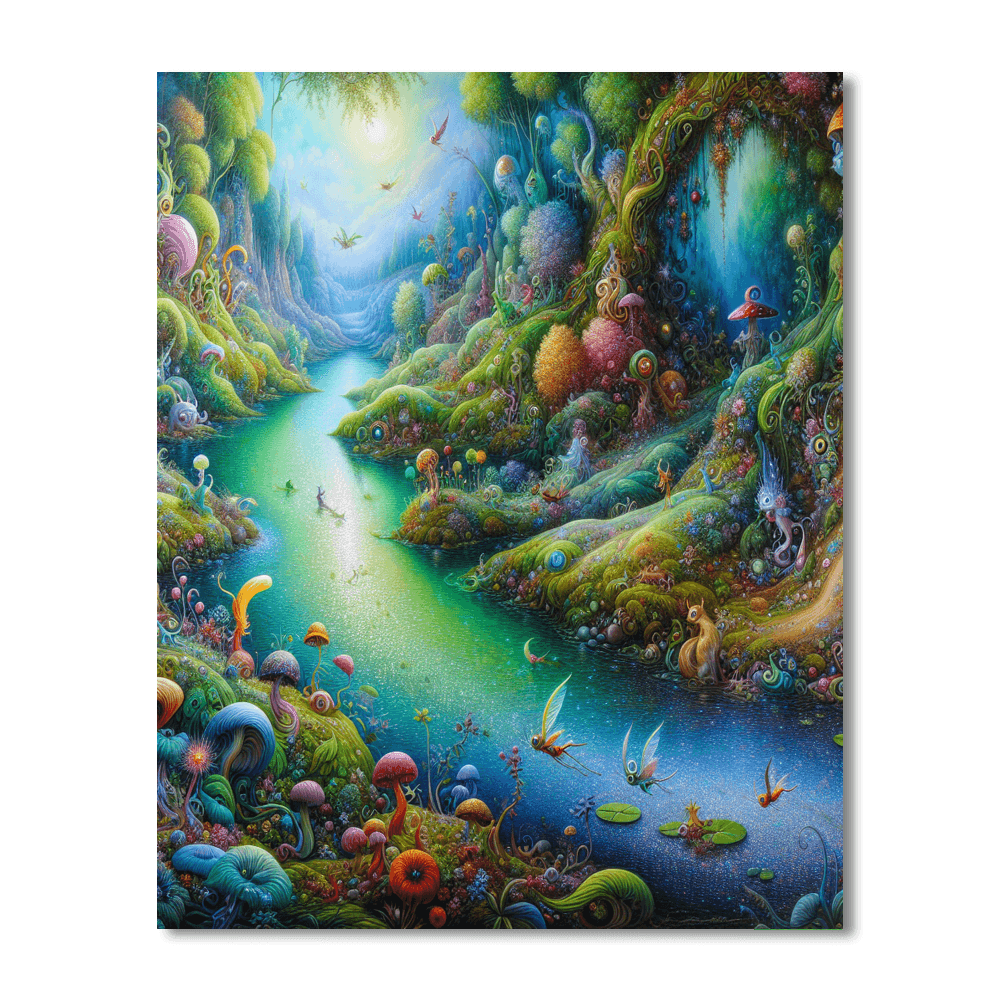 Enchanted Riverbend Number Painting