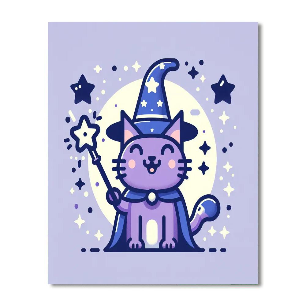 Wondrous Wizard Cat Paint By Numbers Kits