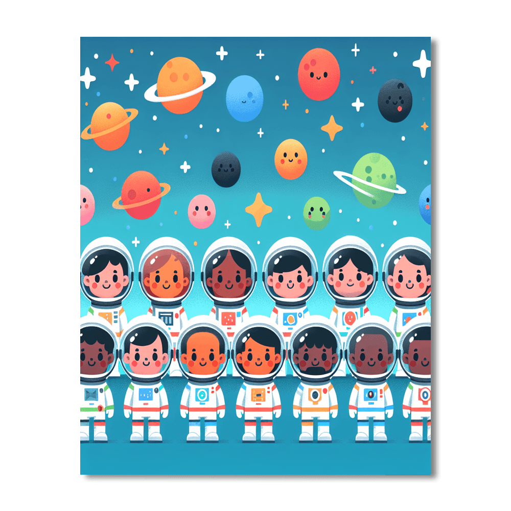 Astronaut Pioneers Paint By Number