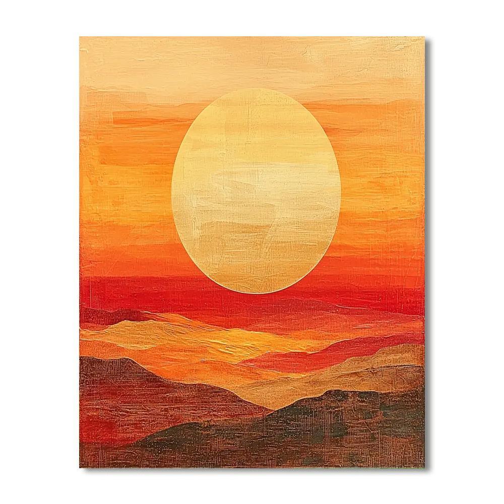 Paul Klee Inspired Mystical Savannah Sunset  Painting By Numbers Kit