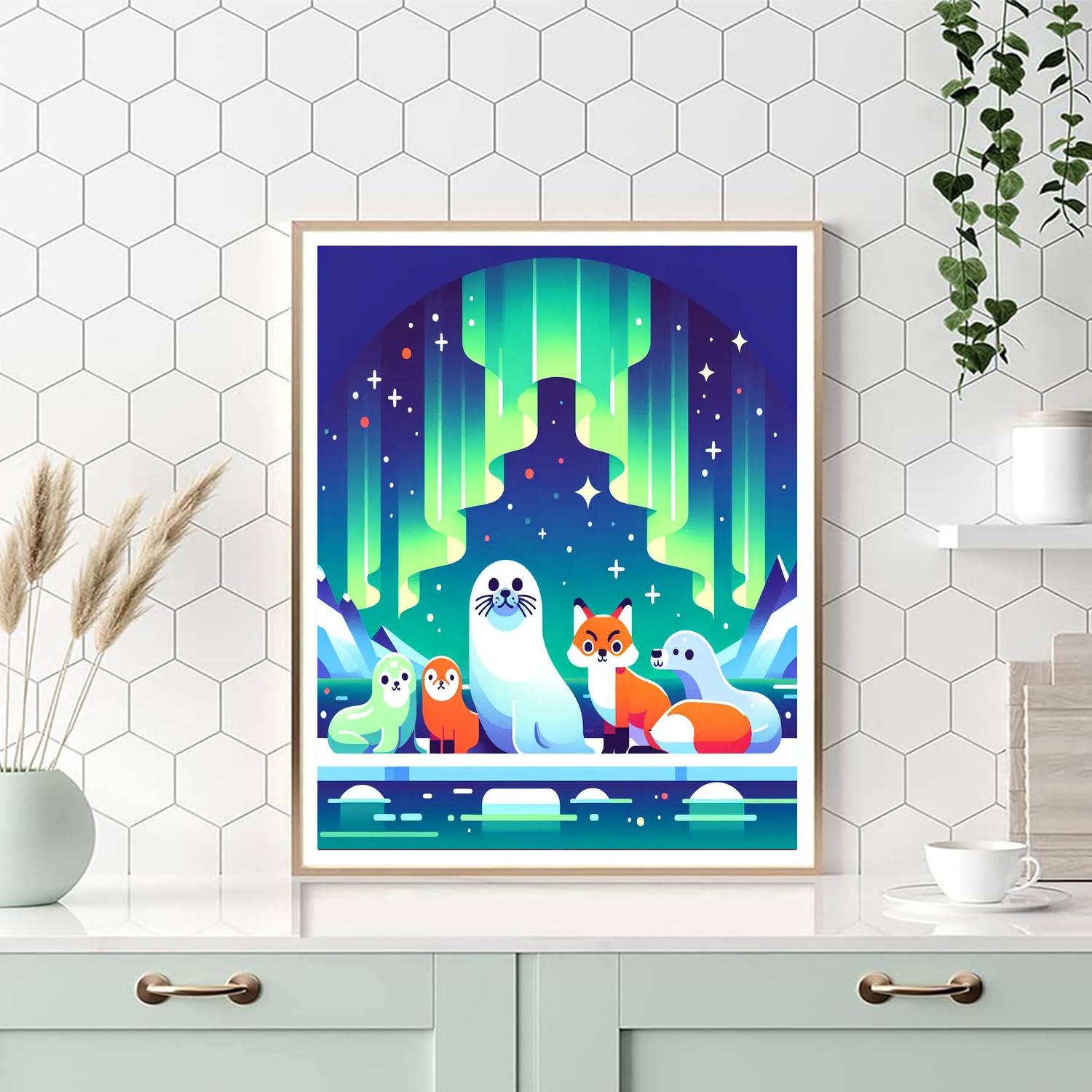 Aurora Arctic Adventure Numbered Painting Kits