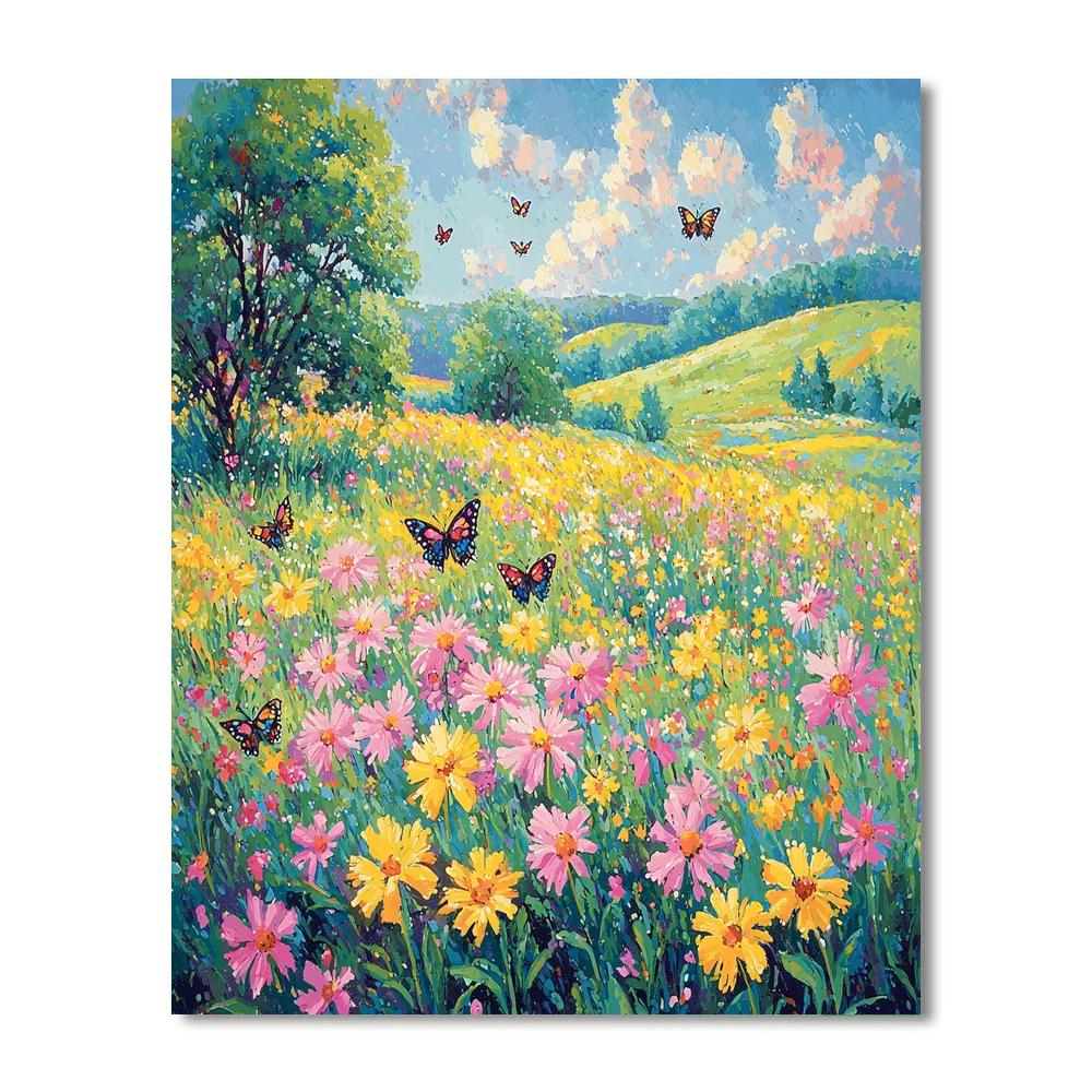 Georges Seurat Inspired Mystic Meadow Symphony  Paint By Numbers Art