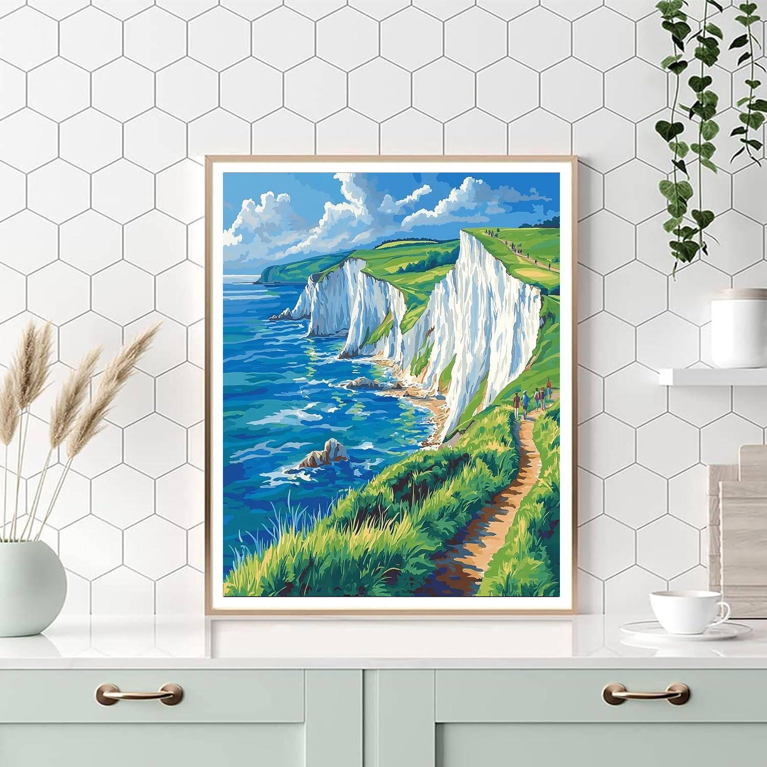 Seven Sisters Cliffs - East Sussex Paint By Numbers