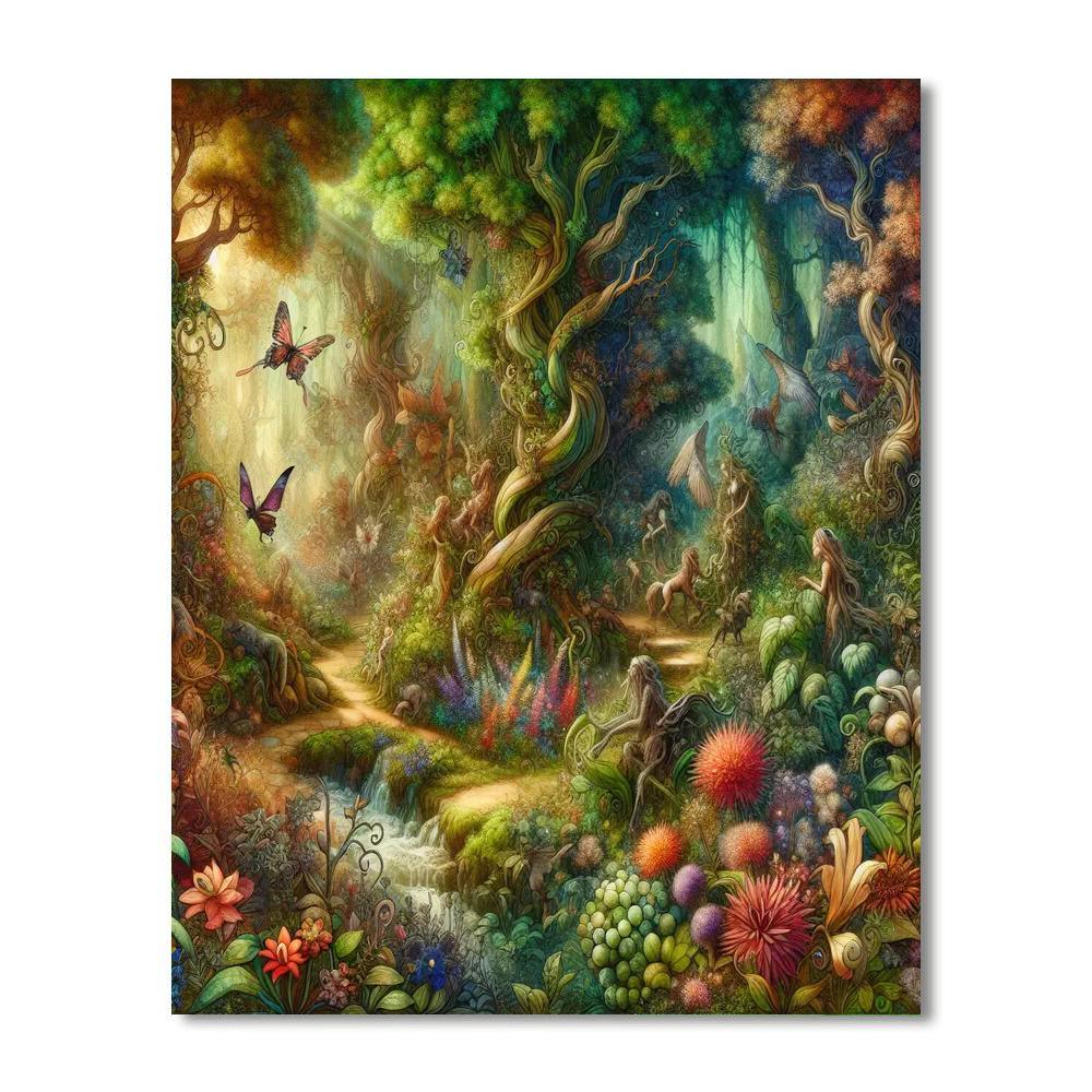Magical Woodland Fantasy Paint By Number