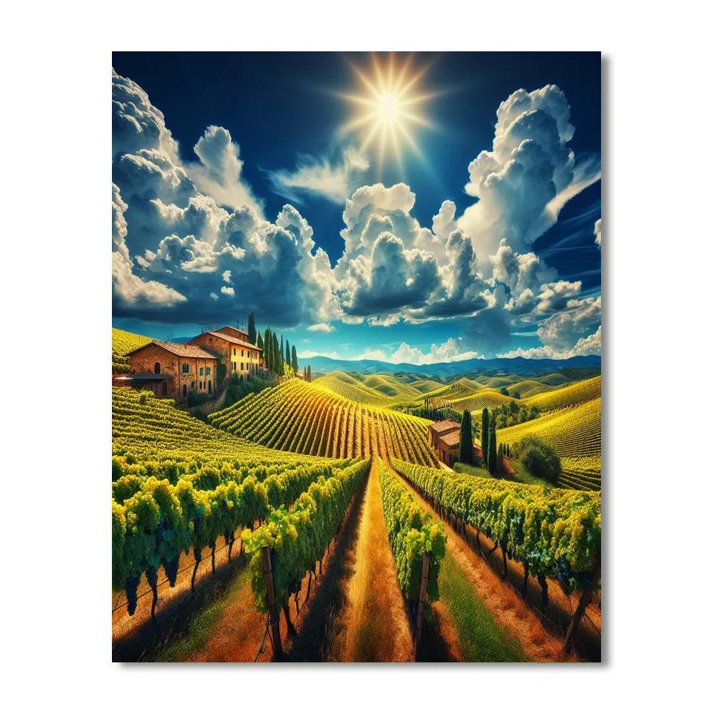 Tuscan Vineyard Serenity Paint By Color