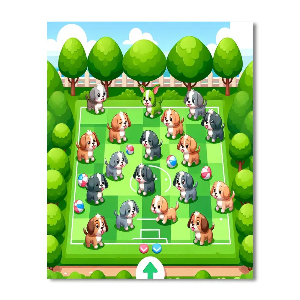 Puppy Park Playtime Painting Number Kit