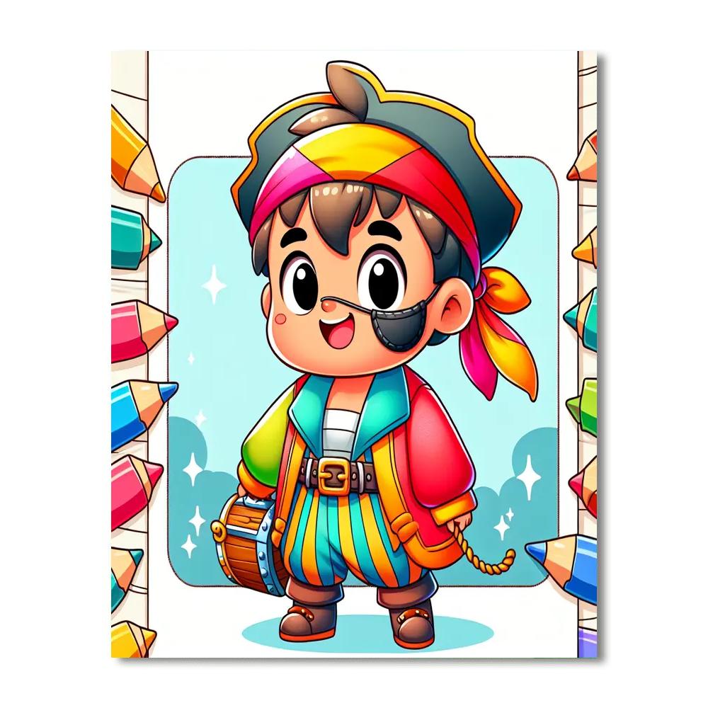 Pint-sized Pirate DIY Paint By Numbers