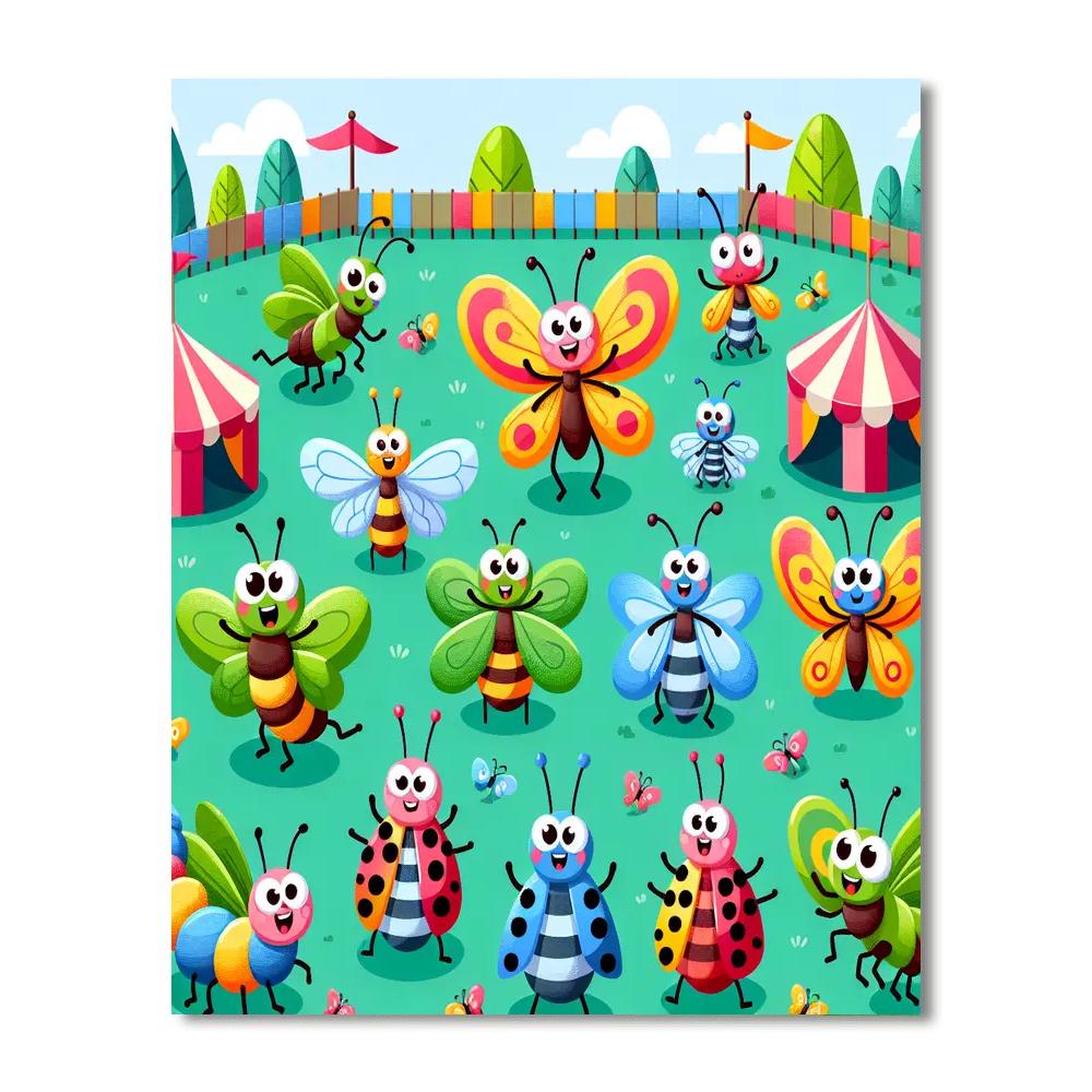 Incredible Insect Carnival Painting By Numbers Kit