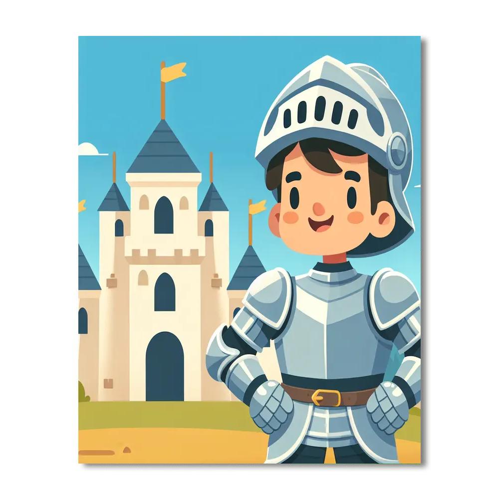 Knight And Castle Adventure Paint By Numbers Art