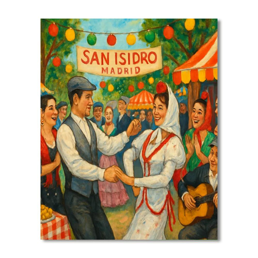 The Festival Of San Isidro Numbered Painting Kits